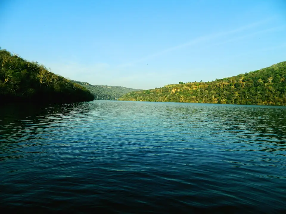 Chambal river winding through its gorge near Kota